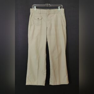 1Vintage Womens Khaki Ankle Pants with Front Fly womens size large